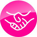 https://commons.wikimedia.org/wiki/File:Human-emblem-handshake-pink-128.png